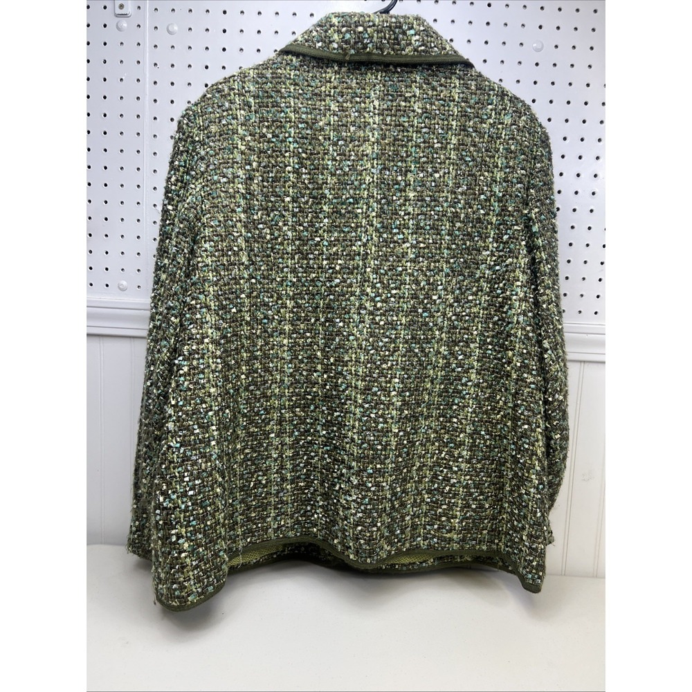 Appleseeds Womens 20W Green‎ Tweed Blazer - Picture 5 of 5